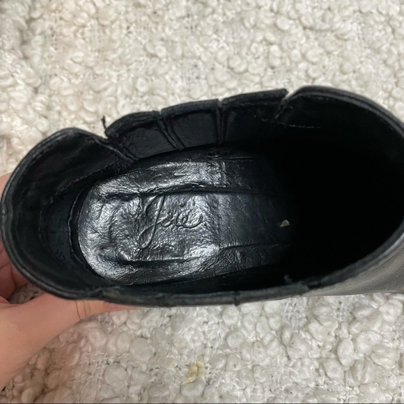 JOIE Barlow Black Leather Booties Heeled Ankle Chelsea Style Boots 37 - Picture 10 of 10